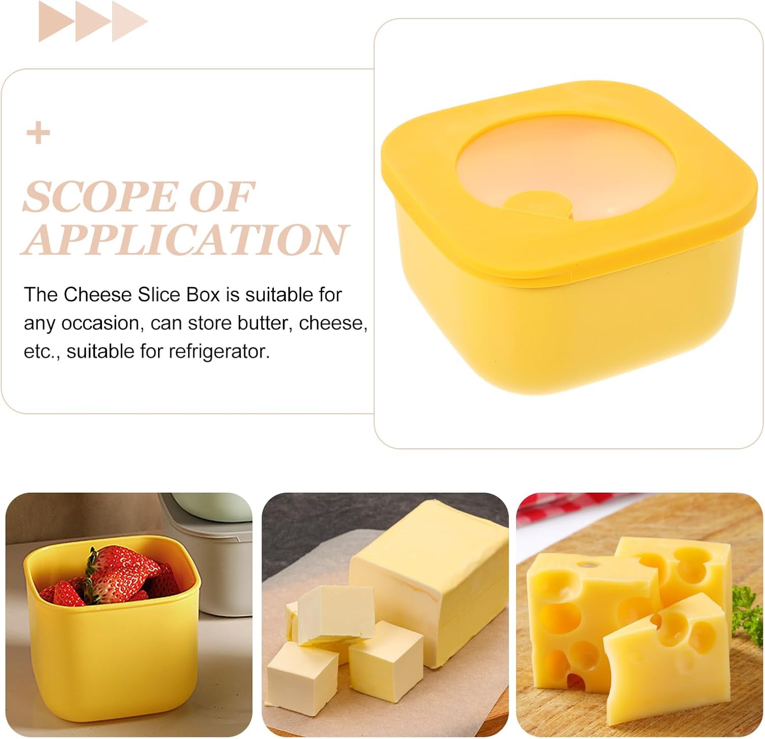 4.7 * 2.5'' 냉장고용 슬라이스 치즈 용기 뚜껑 - Yellow Food Snacks 리뷰 및 가격