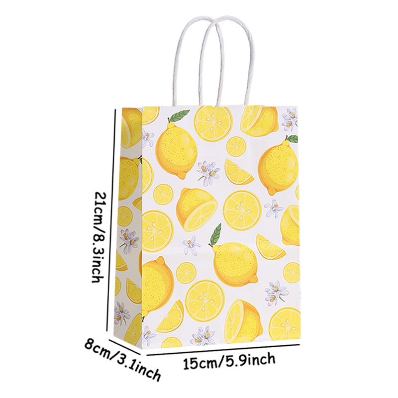6pcs 열대 여름 헬로 레몬 테마 비스킷 스낵 종이  - Food Snacks Gifts 리뷰 및 가격